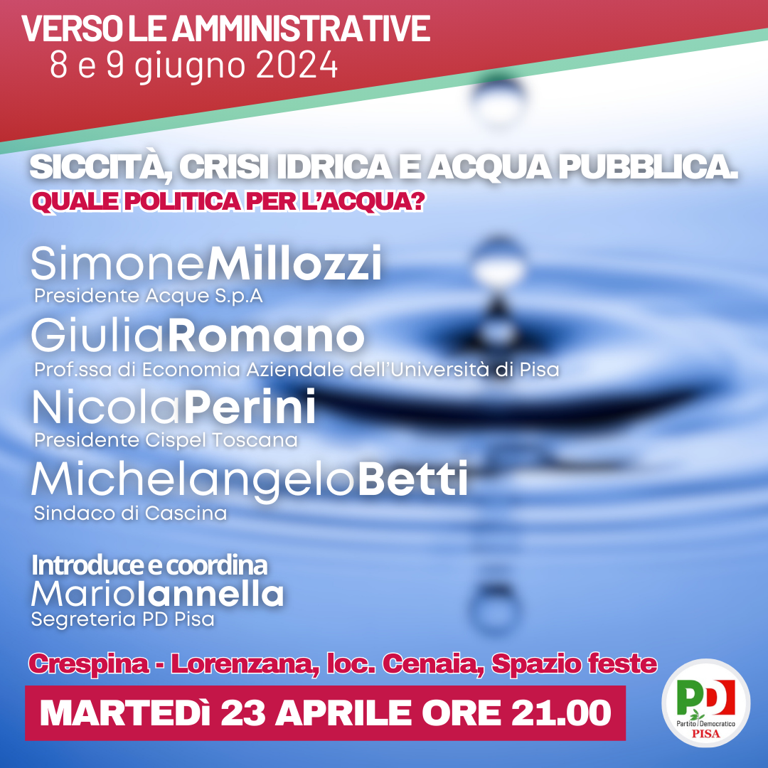 Siccità, crisi idrica e acqua pubblica: quale politica per l’acqua?